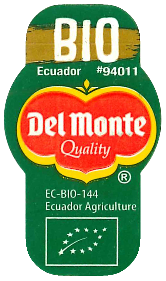 Aufkleber Del Monte Quality Ecuador Bio Ec Bio 144 Ecuador Agriculture Eu Bio Siegel